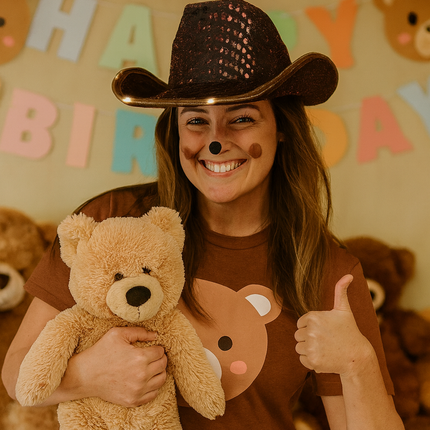 LED Light Up Flashing Brown Cowboy Hat With Sequins