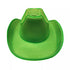 Light Up EL Wire Glow Plain Green Cowboy Hat | PartyGlowz