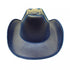 Light Up EL Wire Glow Plain Blue Cowboy Hat | PartyGlowz