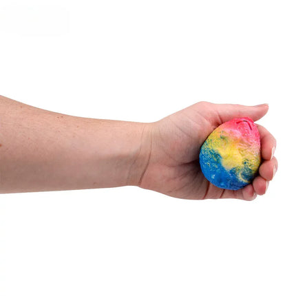 2.25" Squeezy Bead Rainbow Dinosaur Egg
