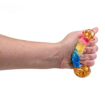 2.25" Squeezy Bead Rainbow Dinosaur Egg