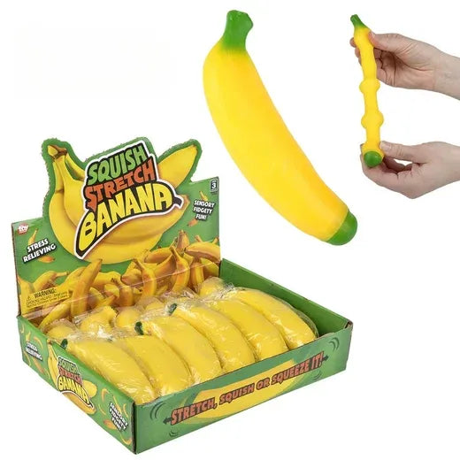 5.5" Stretch And Squeeze Banana - Pack of 12