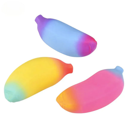 4.75" Stretch And Squeeze Rainbow Banana