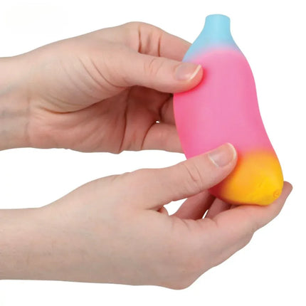 4.75" Stretch And Squeeze Rainbow Banana