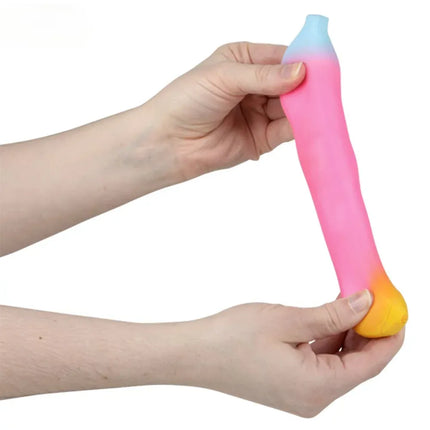 4.75" Stretch And Squeeze Rainbow Banana