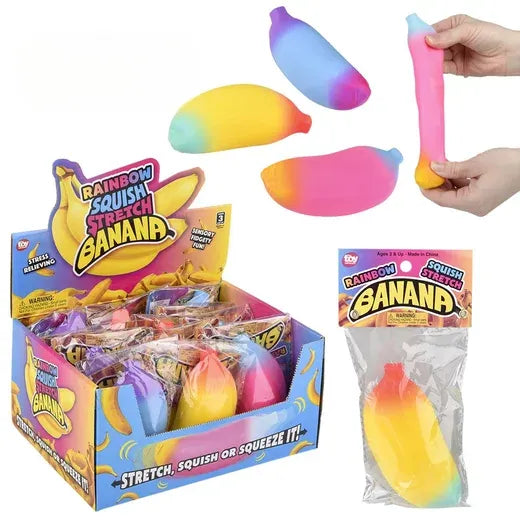 4.75 Stretch And Squeeze Rainbow Banana