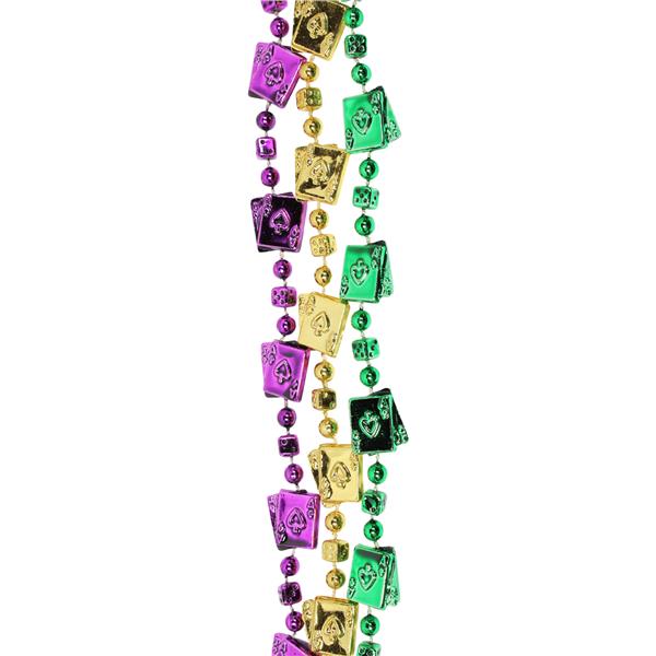 Cards & Dice 48 Inch Beaded Necklaces
