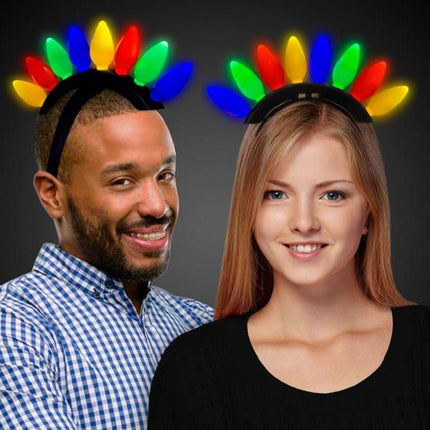Christmas LED Light Up Bulb Headband