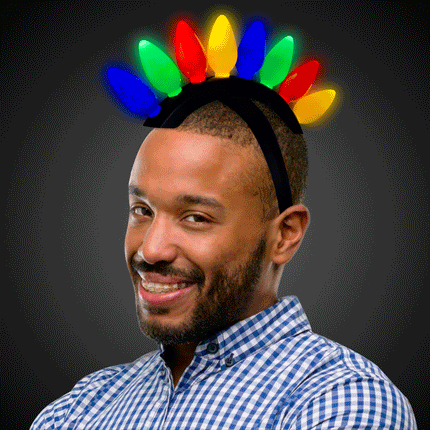 Christmas LED Light Up Flashing Bulb Headband