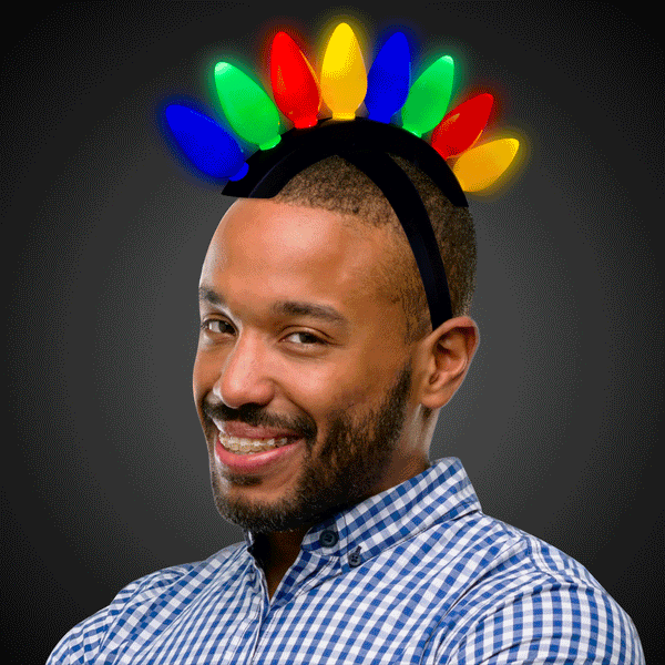 Christmas LED Light Up Flashing Bulb Headband