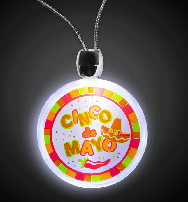 LED Cinco De Mayo Pendant Necklace