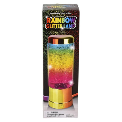 Color-Changing Rainbow Glitter Tube Lamp - 10 Inch