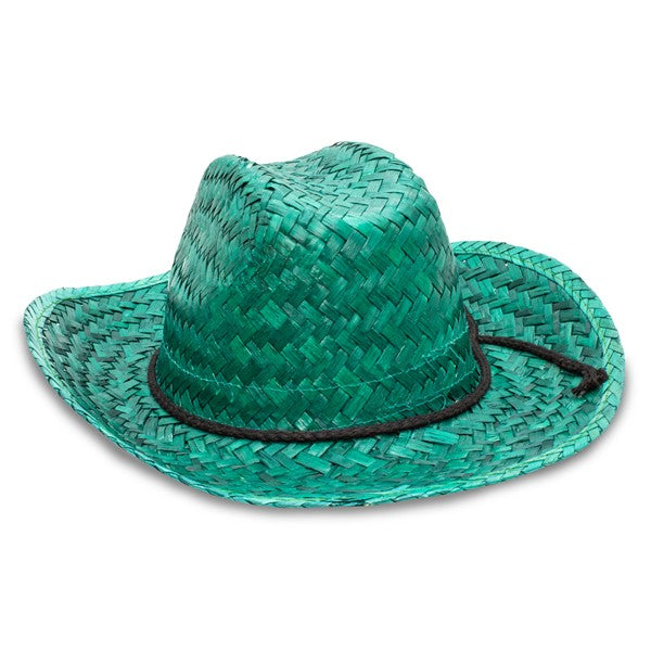 Colorful Straw Cowboy Hats - Green