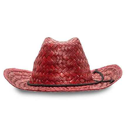 Colorful Straw Cowboy Hats - Red