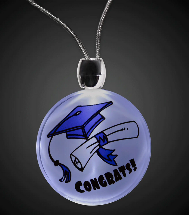 LED Graduation Pendant Necklace