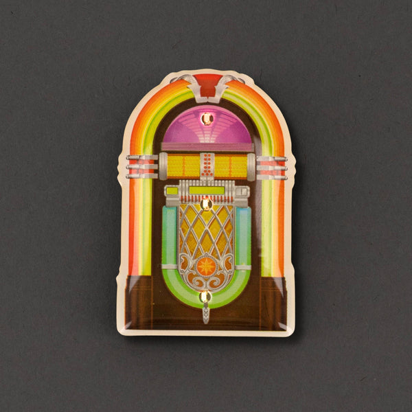 LED Jukebox Flashing Body Light Lapel Pins