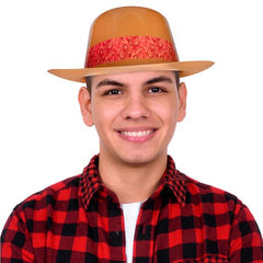 Cowboy Hats With Red Bandanas - Pack of 12