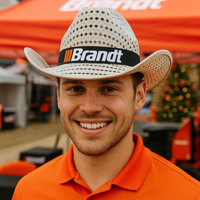 Custom white cowboy hat for brand promotion by party glowz
