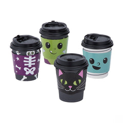 Cute Monster Coffee Cups with Lids & Sleeves
