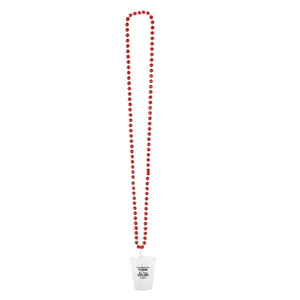 Drunk Shot Glass Bead Necklace
