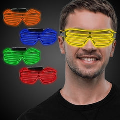 Light Up EL Wire Slotted Assorted Shades - Pack of 6