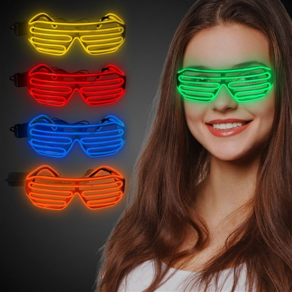 EL Wire Slotted Shades - Assorted Pack of 6