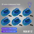 EL WIRE Light Up Iridescent Space Blue Cowboy Hat - Pack of 12 Hats