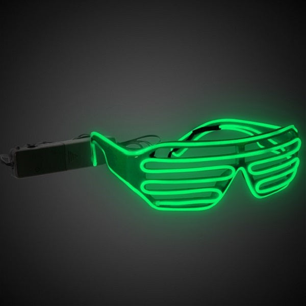 EL Wire Green Slotted Shades