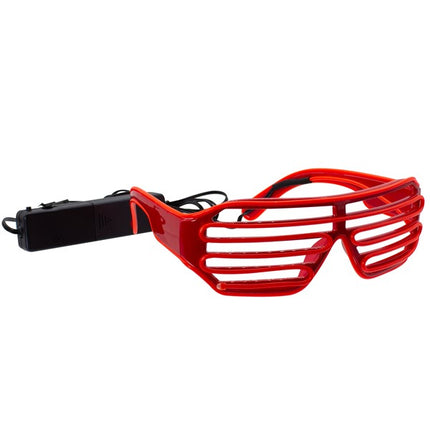 EL Wire Red Slotted Sound Activated Shades