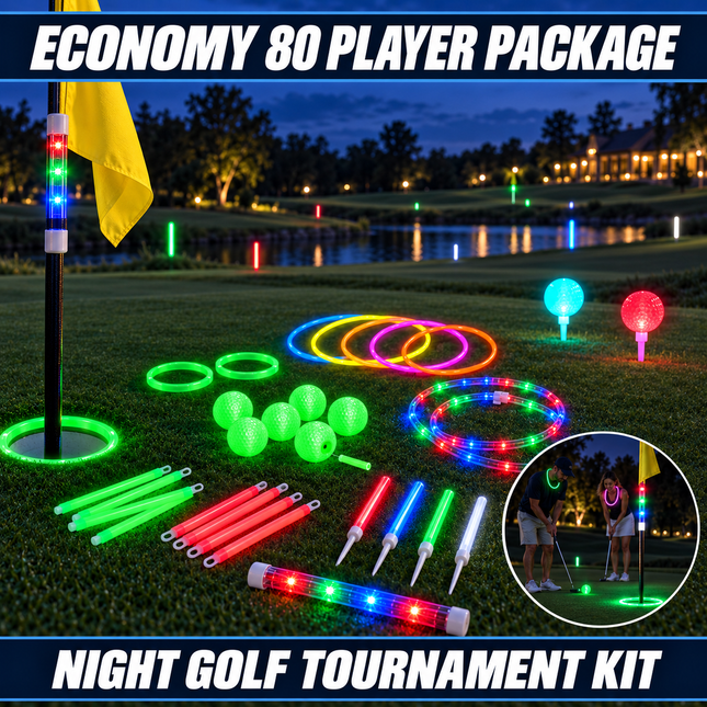 Economy 80 Player Glow Flyer Hole in One Tournament Package