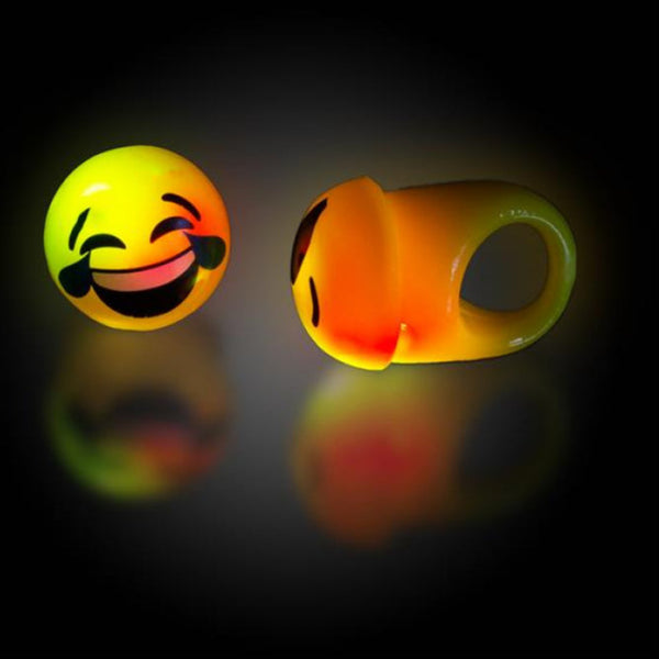 Emojicon LED Light Up Jelly Rings - Assorted