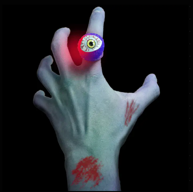 LED Flashing Eyeball Ring - Blue