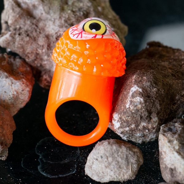 Flashing Orange Eyeball Ring