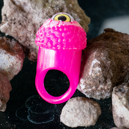 Flashing Pink Eyeball Ring