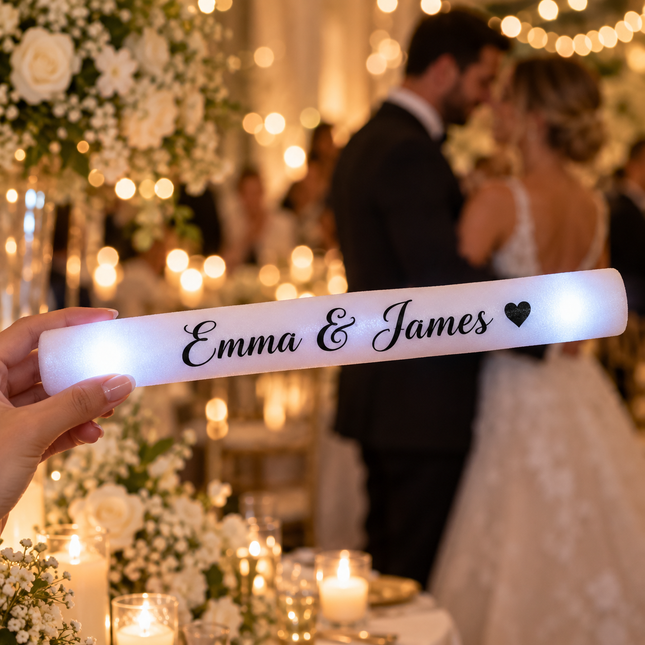 Custom LED Light Up Flashing Foam Stick Batons - Personalized Sticks