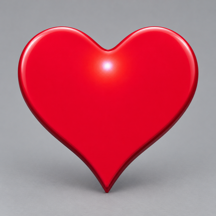Glossy Red LED Heart Lapel Pin