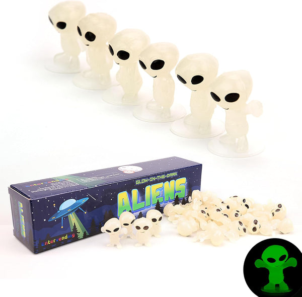 Glow In The Dark Alien Figurines - 48 Per Pack