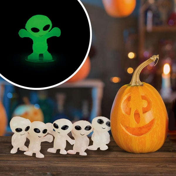 Glow In The Dark Alien Figurines - 48 Per Pack