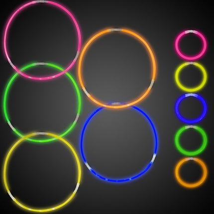 Glow Necklace & Bracelet Kit - Assorted Pack of 21 Necklaces & Bracelets
