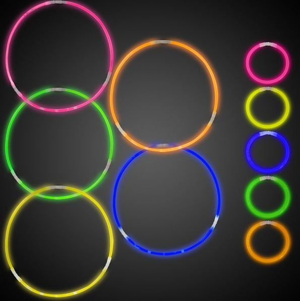 Glow Necklace & Bracelet Kit - Assorted Pack of 21 Necklaces & Bracelets