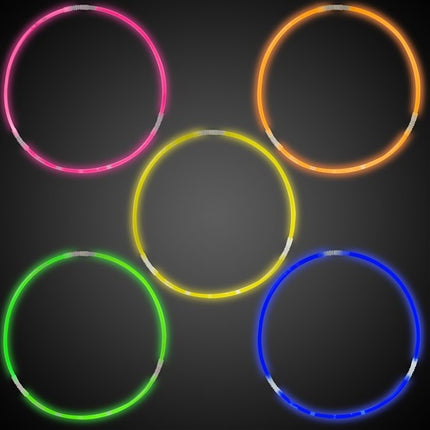 Glow Stick Necklace & Bracelet Kit - Assorted Pack of 21 Necklaces & Bracelets