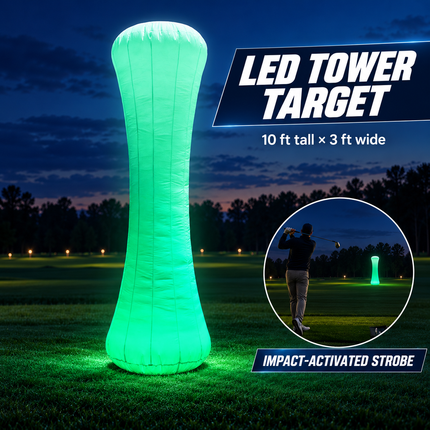 Glowing LED tower target