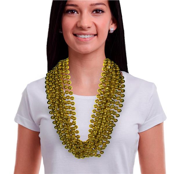 Gold 33 Inch12mm Bead Necklaces