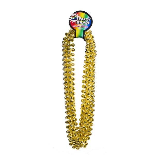 Gold 33 Inch12mm Beaded Necklaces