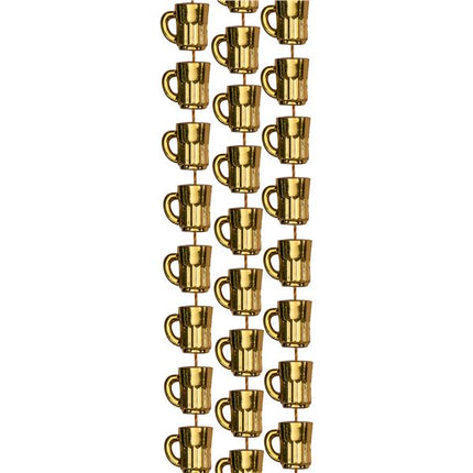 Gold Bead Beer Mug 33 Inch Necklaces - Pack of 12