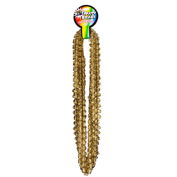 Gold Beaded Beer Mug 33 Inch Necklaces