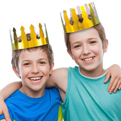 Gold Foil Crowns - Pack of 12