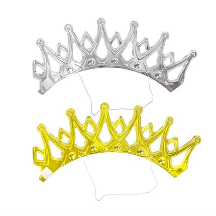 Gold & Silver Princess Mini Crowns - Pack of 12