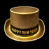 Light Up Gold Happy New Year Top Hat
