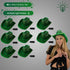 LED Flashing Green EL Wire Sequin Cowboy Party Hat - Pack of 18